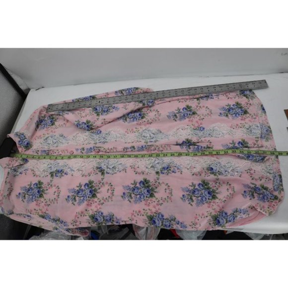 Victorias secret shirt dress women's M/L long sleeve floral button up lace trim - Picture 9 of 12